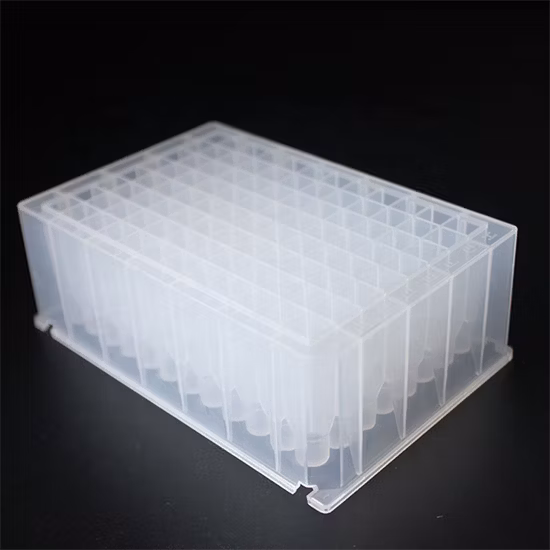 実験室用透明ポリスチレン 96 ディープウェルプレート